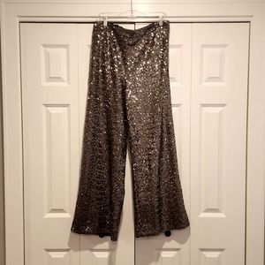 Banana Republic Wide Leg Sequine Trousers